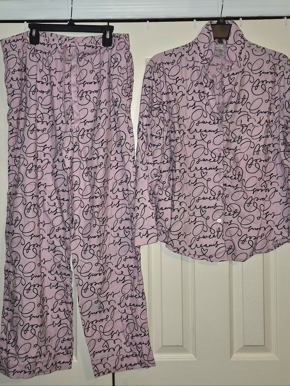 Victoria's Secret Flannel Pajama Set Size Large